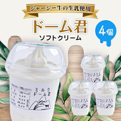 12位! 口コミ数「0件」評価「0」ジャージー牛の生乳を使用したソフトクリーム　ドーム君　4個入り【配送不可地域：離島】【1260014】