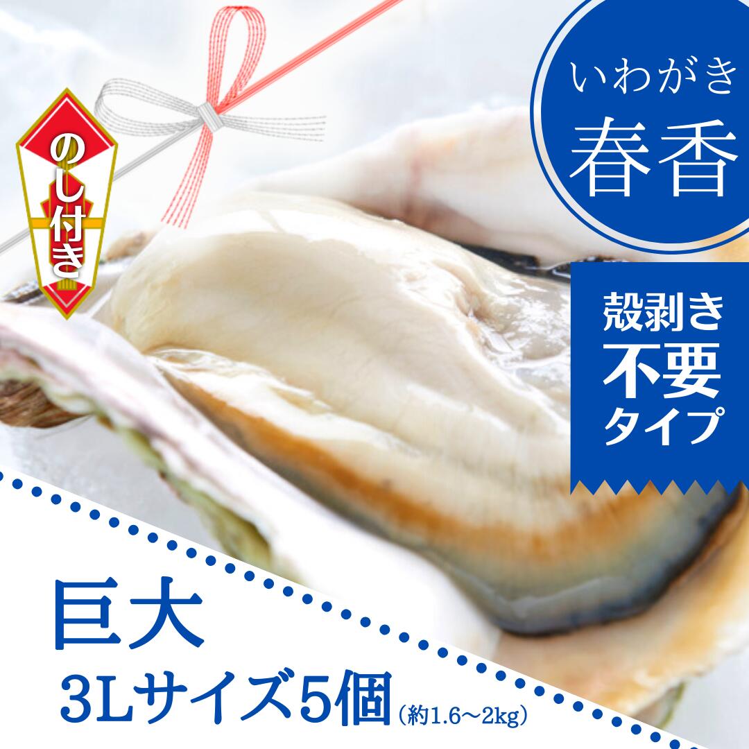 【ふるさと納税】【のし付き いわがき 殻なし 3Lサイズ 5個】ブランドいわがき春香 岩牡蠣 生食可 冷...