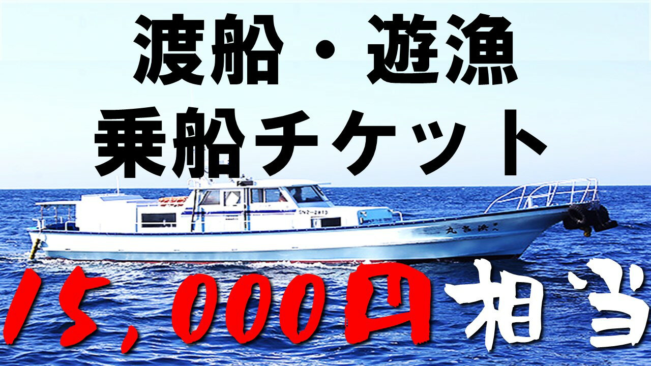 楽天島根県海士町【ふるさと納税】渡船・遊漁 乗船チケット 15000円相当