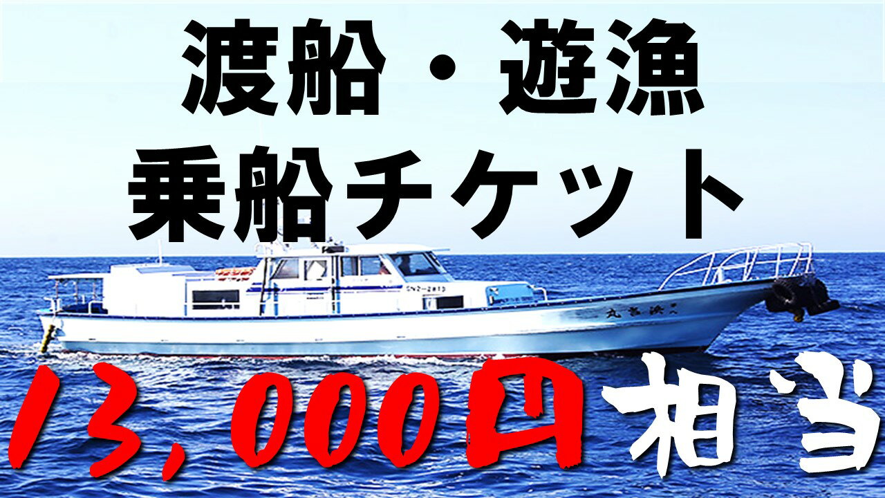 【ふるさと納税】渡船・遊漁 乗船チケット 13000円相当