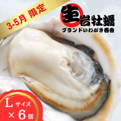 期間限定 岩牡蠣 生牡蠣 牡蠣 いわがき春香 Lサイズ6個 生食可 ※3-5月順次発送