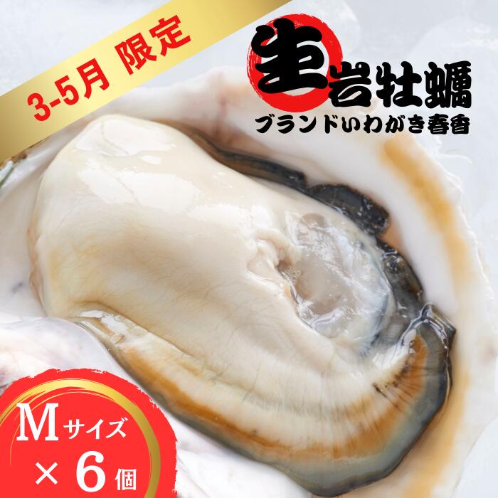 【ふるさと納税】【生のいわがき春香 Mサイズ6個】期間限定 先行予約 岩牡蠣 生牡蠣 牡蠣 生食可 旬の...