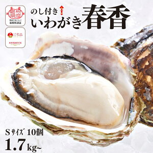 【ふるさと納税】のし付き いわがき春香 1.7kg～2.35kg 生食 牡蠣 かき カキ 牡蛎 岩牡蠣 いわがき Sサイズ10個 CAS CAS冷凍 御中元 お中元 残暑見舞い