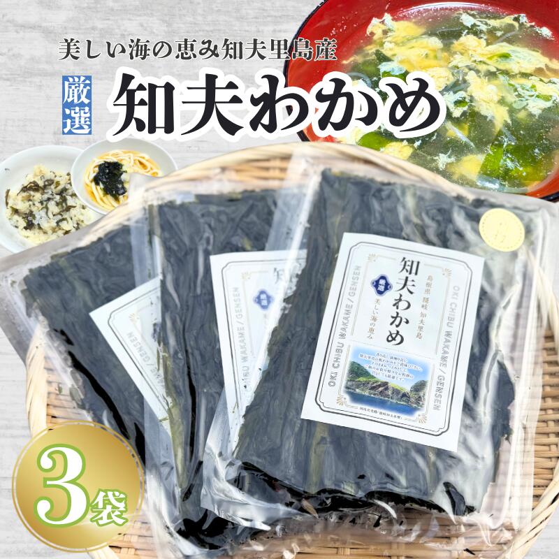 【知夫里産】養殖わかめ 3袋セット 国産 島根県 隠岐 わかめ