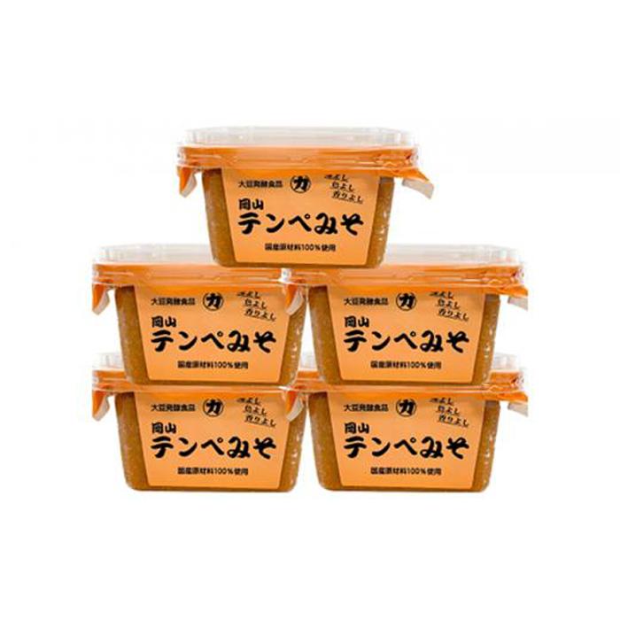 【ふるさと納税】岡山テンペみそ 300g 5個 [No.5220-0620] | みそ 食品 発酵 加工食品 人気 おすすめ 送料無料