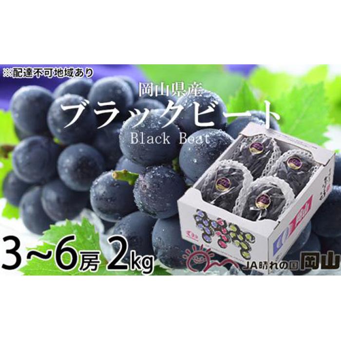 【ふるさと納税】ぶどう 2025年 先行予約 ブラックビート 約2kg 3房~6房 ブドウ 葡萄 岡山県産 国産 フルーツ 果物 ギフト | フルーツ 果物 くだもの 食品 人気 おすすめ 送料無料