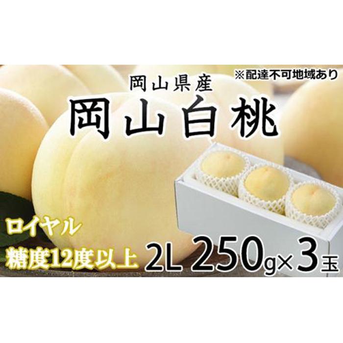 【ふるさと納税】桃 2025年 先行予約 岡山 白桃 ロイヤル 3玉×約250g(2Lサイズ)JAおかやまのもも(早生種・中生種) もも モモ 岡山県産 国産 フルーツ 果物 ギフト | もも フルーツ 果物 くだもの 食品 人気 おすすめ