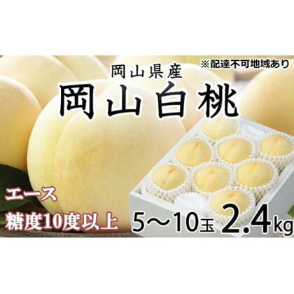 桃 2024年 先行予約 岡山 白桃 エース 5～10玉 約2.4kg JAおかやまのもも（早生種・中生種） もも モモ 岡山県産 国産 フルーツ 果物 ギフト[No.5220-0900] | もも フルーツ 果物 くだもの 食品 人気 おすすめ