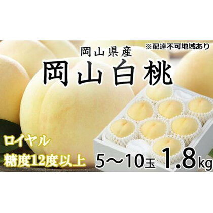 桃 2024年 先行予約 岡山 白桃 ロイヤル 5～10玉 約1.8kg JAおかやまのもも（早生種・中生種） もも モモ 岡山県産 国産 フルーツ 果物 ギフト[No.5220-0908] | もも フルーツ 果物 くだもの 食品 人気 おすすめ