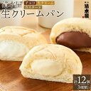【ふるさと納税】<究極のふわとろ食感>清水屋 生クリームパン 12個 3種(カスタード・生クリーム・チョコ) | 冷凍パン クリームパン スイーツパン ぱん パ...