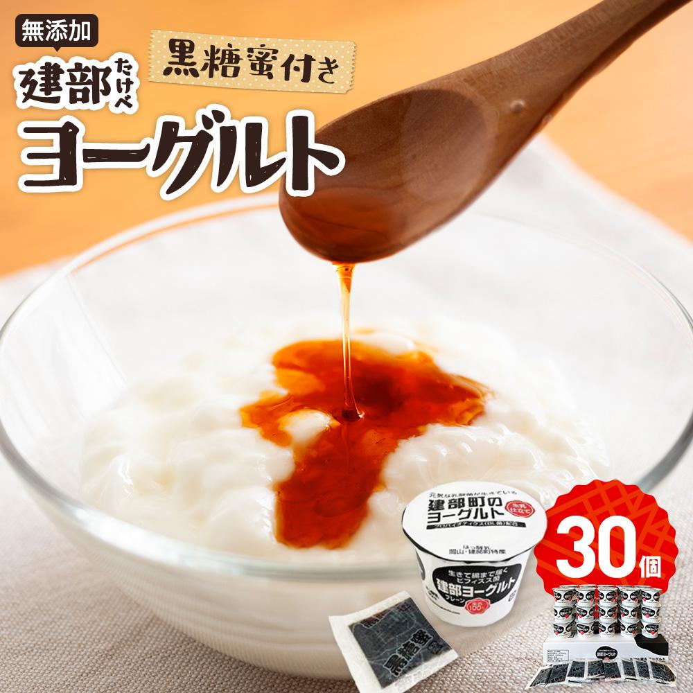 【ふるさと納税】無添加 建部ヨーグルト(黒糖蜜付き)30個 | お菓子 菓子 おかし デザート 食品 人気 おすすめ 送料無料