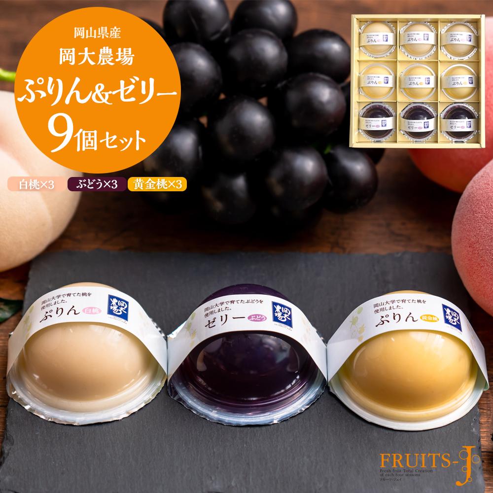 【ふるさと納税】岡大農場 岡山県産 ぷりん・ゼリー 9個入り | プリン ゼリー フルーツゼリー ぶ ...
