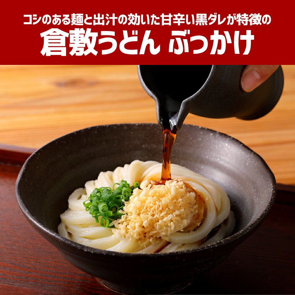 【ふるさと納税】＜選べる定期便＞『倉敷うどん ぶっかけ』お土産セット（半生） 1回あたり6人前（計1.4kg） 1ヶ月毎 3回 6回 12回 うどん ぶっかけうどん 半生麺・ぶっかけうどんのたれ めん 麺類 惣菜 化粧箱入り ギフト 贈答 贈り物 おみやげ 岡山県 倉敷市 送料無料
