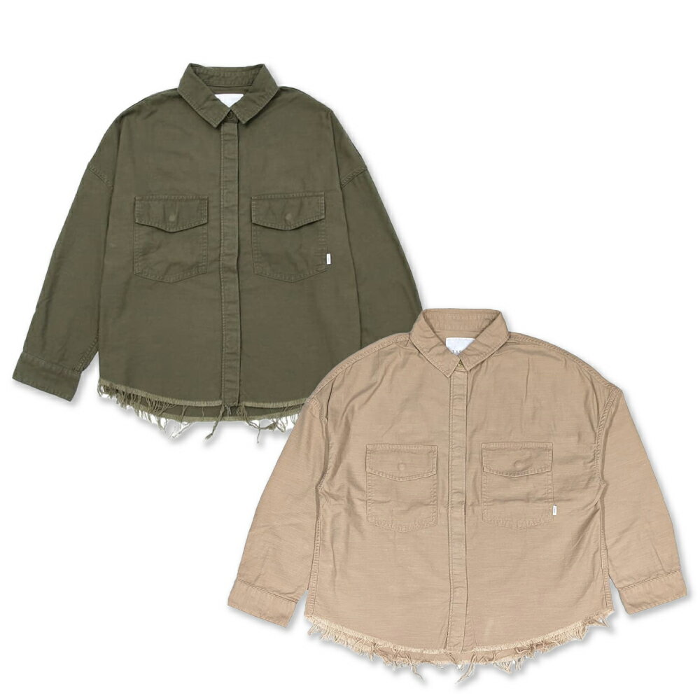 [SIZE:FREE]T-ASSACレディースミリタリーシャツ「MILITARY SH / OLIVE DRAB・BEIGE」選べる カラー オリーブ ドラブ ベージュファッション・ミリタリー
