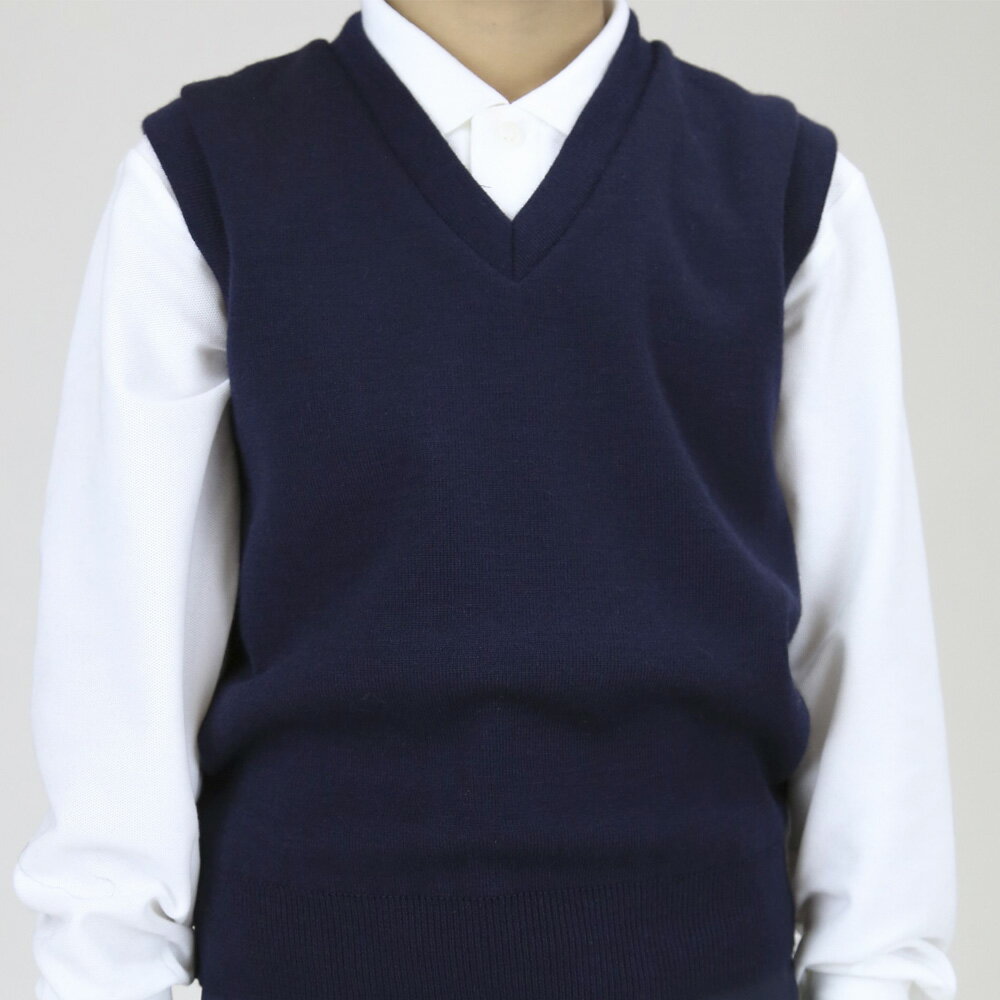 【ふるさと納税】学生ベスト ニット 紺色 男女兼用 スクールニットベスト 日本被服株式会社( 学生服 上着 服 メンズ ウィメンズ ニット ベスト ファッション 岡山県 倉敷産 返礼品 ) 学生服 専門 メーカー 高級 仕立て 国産 お手入れ簡単