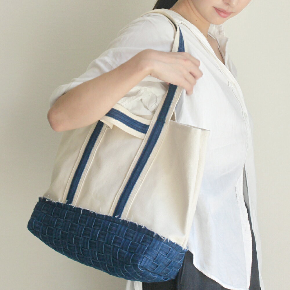 [beltloop]キャンバストートバッグ M 1点 トートバッグ デニム素材 インディゴ かばん カバン 鞄 普段使い PCバッグ 日本製 ユニセックス 男女兼用 男性 女性 メンズ レディース 岡山県 倉敷市 送料無料