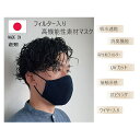 5位! 口コミ数「0件」評価「0」フィルター入り UV 高機能性 マスク（2枚SET）ネイビー/M　【雑貨・日用品・ファッション小物】　お届け：2週間以内発送