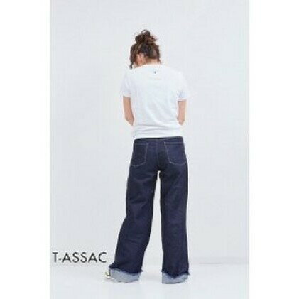 20位! 口コミ数「0件」評価「0」【全2サイズ】T-ASSACレディースジーンズ「WIDE/INDIGO」（ワイド）　【ファッション・デニム】