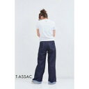 19位! 口コミ数「0件」評価「0」【全2サイズ】T-ASSACレディースジーンズ「WIDE/INDIGO」（ワイド）　【ファッション・デニム】