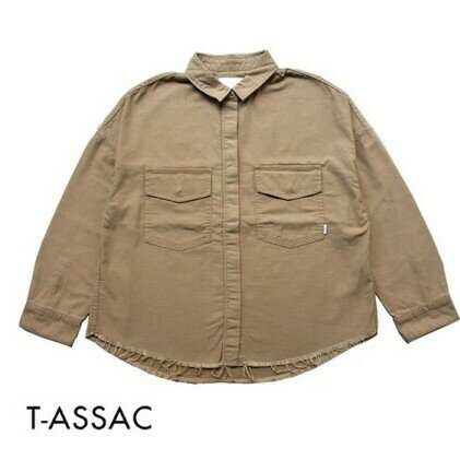 13位! 口コミ数「0件」評価「0」【SIZE:FREE】T-ASSACレディースミリタリーシャツ「MILITARY SH / BEIGE」　【ファッション】