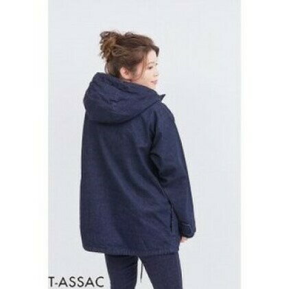 【ふるさと納税】【SIZE:FREE】T-ASSACレディースアノラックパーカ「ANORAK / INDIGO」　【ファッション・フリーサイズ】