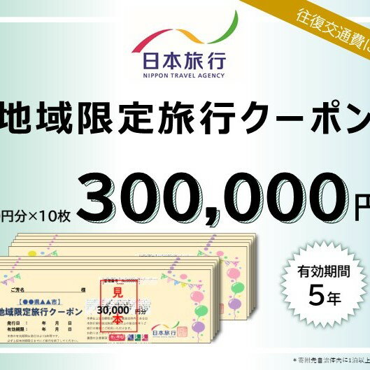 【ふるさと納税】日本旅行 地域限定旅行クーポン【300,000円分】　【 チケット 旅行 宿泊 宿泊券 旅行クーポン 家族旅行 一人旅 】