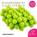 【ふるさと納税】ぶどう 2024年度分 先行予約 シャインマスカット 晴王 2房 約1.3kg 定期便 3回 岡山県産 葡萄 ブドウ ギフト ハレノフルーツ 皮ごと食べる みずみずしい　【定期便・倉敷市】　お届け：2024年9月1日～2024年11月30日