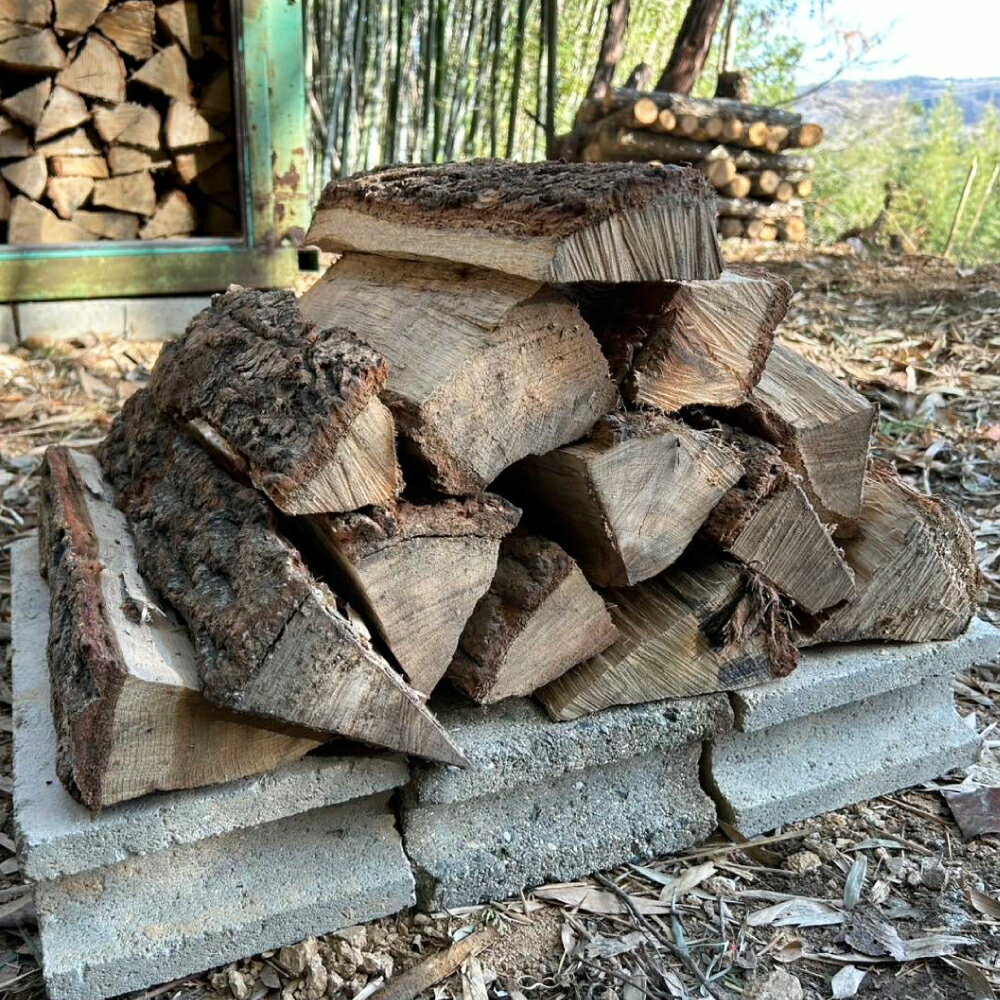 【ふるさと納税】薪 広葉樹 乾燥薪 18～20kg クヌギ ナラ 薪 焚火 暖炉用 キャンプ アウトドア　倉敷市