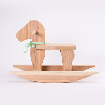 【ふるさと納税】岡山県産手作り木の木馬【1030622】