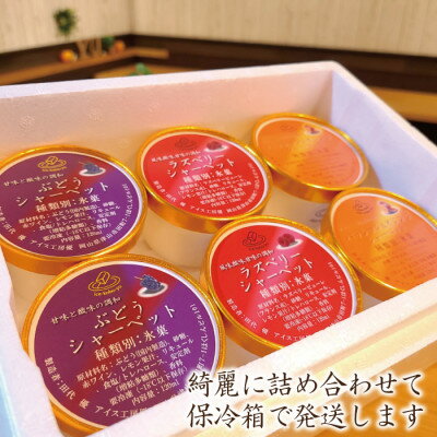 本格手作りシャーベット パティシエがこだわりぬいた素材を使用 パティシエが作るこだわりシャーベット ふるさと納税 岡山県津山市 スイーツ お菓子 乳 卵不使用 等3種の味 3種6個セット 各1ml入り ラズベリー その他 3種6個