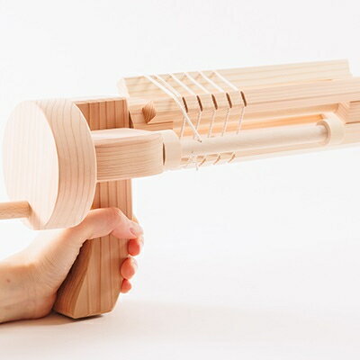 【ふるさと納税】ゴム鉄砲　ガトリングガン　組み立てキット_ ゴム鉄砲 組み立て 木製ガトリングガン 工作キット 子供向け おもちゃ 岡山県 津山市 人気 おすすめ 送料無料 【1214618】