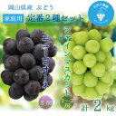 【ふるさと納税】岡山 花笑み農園『ニューピオーネ&シャインマスカット』家庭用 約2kg PS-2 9月中旬~順次発送【配送不可地域:離島・北海道・沖縄県】【1626803】