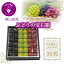 【ふるさと納税】岡山 花笑み農園『ブドウの宝石箱』3種以上(36粒入り) 3M-宝36【9月中旬~発送】【配送不可地域:離島・北海道・沖縄県】【1629381】