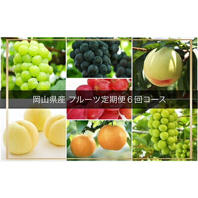 【発送月固定定期便】岡山県産 フルーツ定期便全6回_ 桃 モモ シャインマスカット ぶどう 葡萄 ブドウ 梨 なし 食べ比べ 果物 くだもの フルーツ 定期便 岡山県 津山市 産直 産地直送 ギフト 送料無料 【配送不可地域：離島・北海道・沖縄県】【4006682】