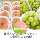 【ふるさと納税】【発送月固定定期便】【きよとうファーム】蟠桃とシャインマスカットのご家庭用を岡山から産地直送全2回【配送不可地域:離島】【4065821】