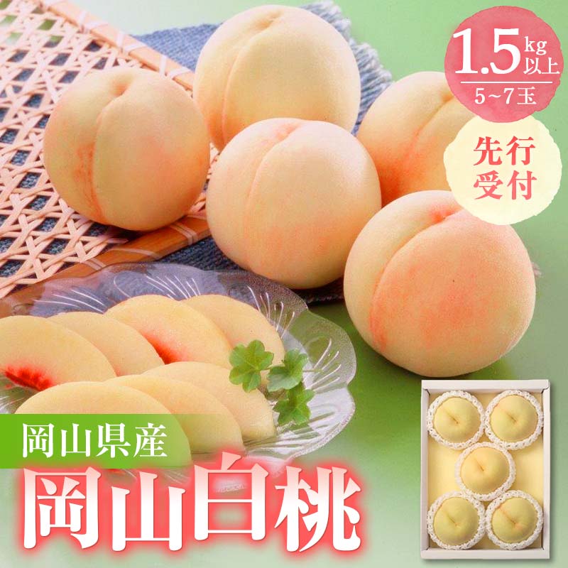 【ふるさと納税】◆先行受付◆　2025年発送　岡山県産　岡山白桃 5～7玉(1) TY0-0034