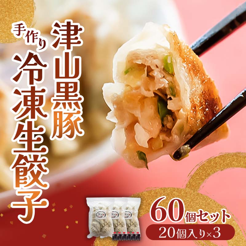 【ふるさと納税】津山黒豚手作り冷凍生餃子(60個セット) T