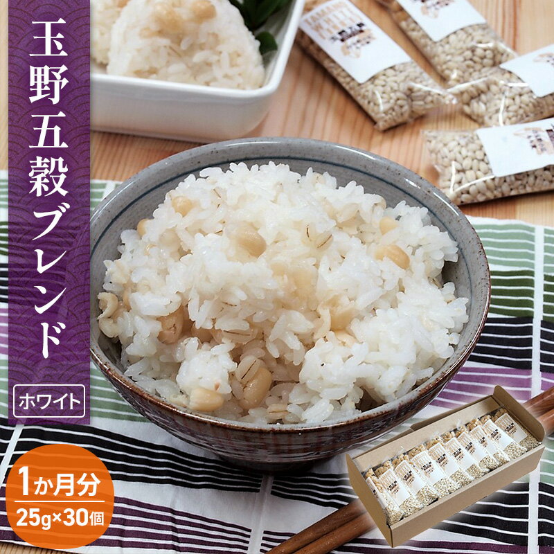 【ふるさと納税】玉野五穀ブレンド「ホワイト」1か月分(30個入り) 雑穀 国産