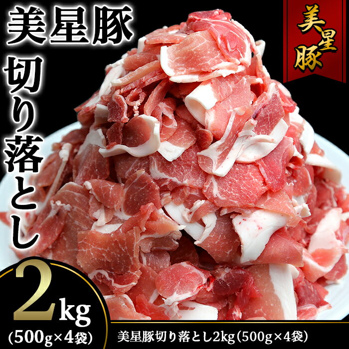 【ふるさと納税】美星豚切り落とし2kg(500g×4袋)