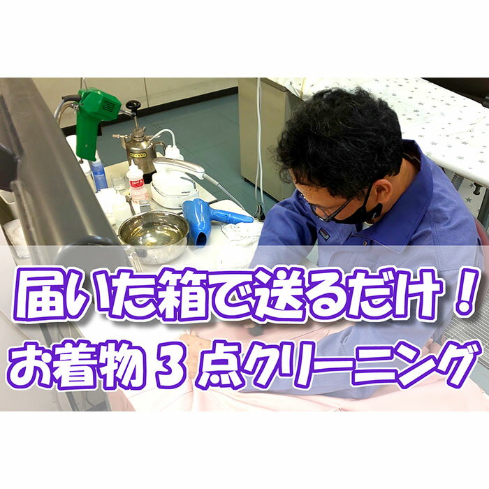 【ふるさと納税】届いた箱で送るだけ！お着物3点クリーニングパック(お着物・長襦袢・帯)