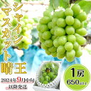 2位! 口コミ数「8件」評価「4.75」岡山県産 シャインマスカット 晴王 1房 650g以上 先行予約 皮ごと食べられる種なしぶどう 果物 フルーツ 国産 シャインマスカット晴王･･･ 