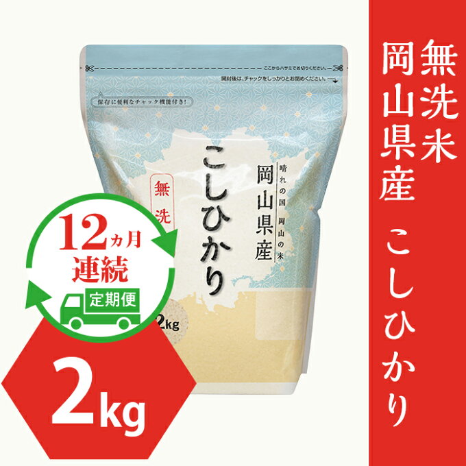 【ふるさと納税】定期便 12回 1年 米 2kg 小分け 白米 コシヒカリ 真空 保...