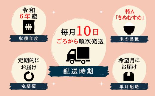 【ふるさと納税】米 定期便 先行予約 特A きぬむすめ 令和6年産 白米 90kg （15kg×6回）総社産米 選べる 配送月 岡山県産 総社産米【R6.11月・R7.1・3・5・7・9月】