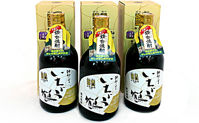 【ふるさと納税】銀杏焼酎（720ml×3本）　【お酒・酒・焼酎】