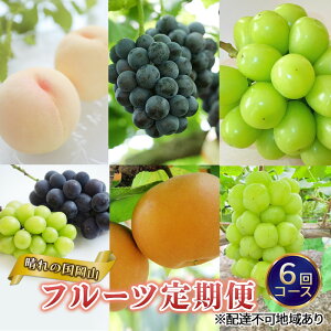 【ふるさと納税】フルーツ 晴れの国 岡山 の フルーツ 定期便 6回コース 岡山県産 桃 もも 葡萄 ぶどう 梨 なし 2025年 先行予約 お届け:2025年7月1日~2025年12月28日