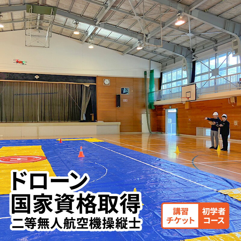 【ふるさと納税】体験 チケット ドローン 国家資格取得 【二等無人航空機操縦士 初学者コース】 講習チケット 岡山
