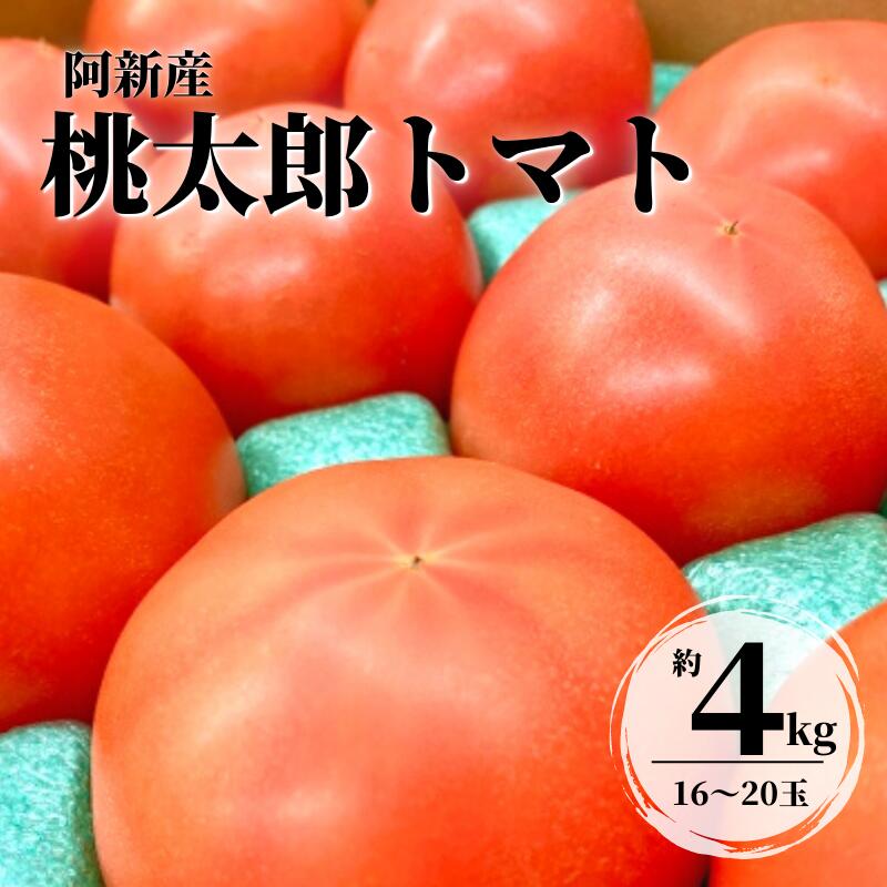 阿新産桃太郎トマト 1箱 約4kg 16〜20玉