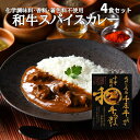 9位! 口コミ数「0件」評価「0」和牛スパイスカレー レトルト レトルトカレー ビーフカレー 4食 セット 千屋牛 電子レンジ対応 食品添加物不使用 おすすめ 美味しい 人気･･･ 