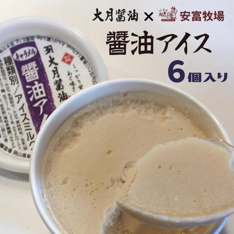 【ふるさと納税】大月醤油×安富牧場の醤油アイス 6個入りのサムネイル