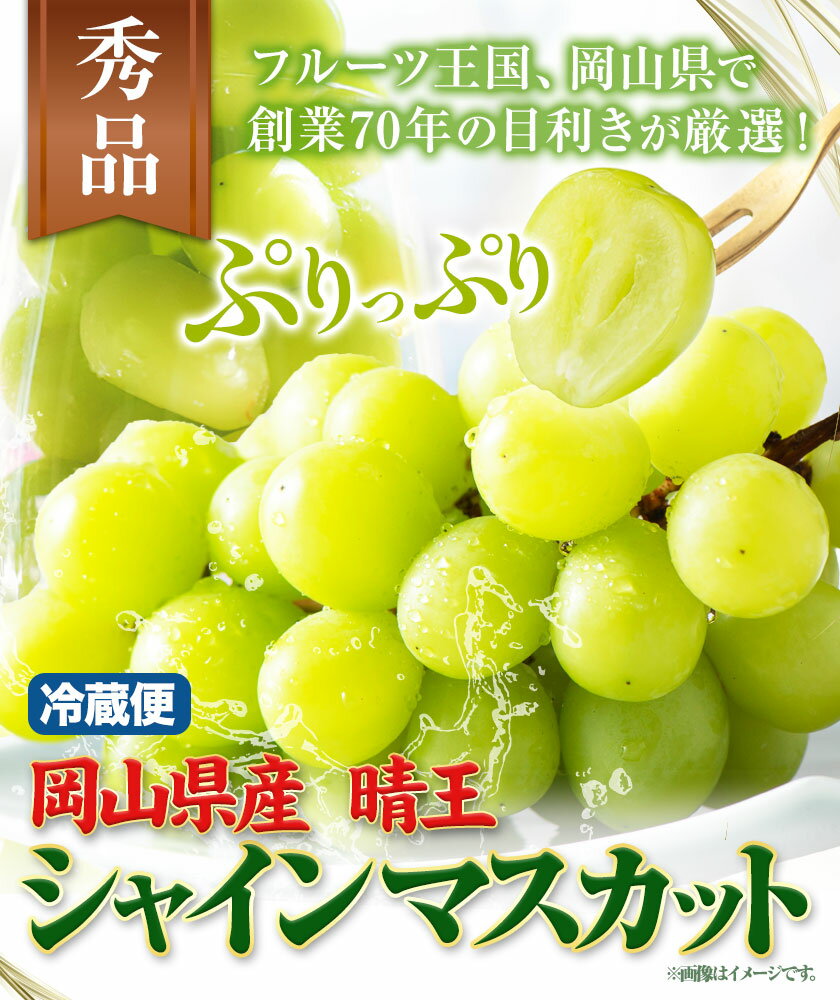 【ふるさと納税】【2025年 先行受付】 フルーツ 果物 マスカット 岡山県産 秀品 シャインマスカット ぶどう 晴王 約 1kg (2房) or 約 1.5kg（2房)《2025年8月中旬-10月末頃出荷》土方商店 岡山県 備前市 葡萄 送料無料